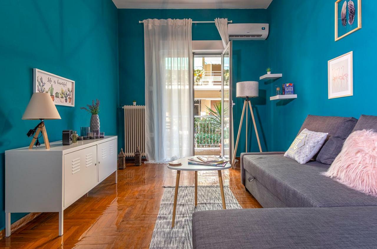 Colourful Apt,Airport Line,6 Min Metro,300 Mbps! Apartment Athens Exterior photo